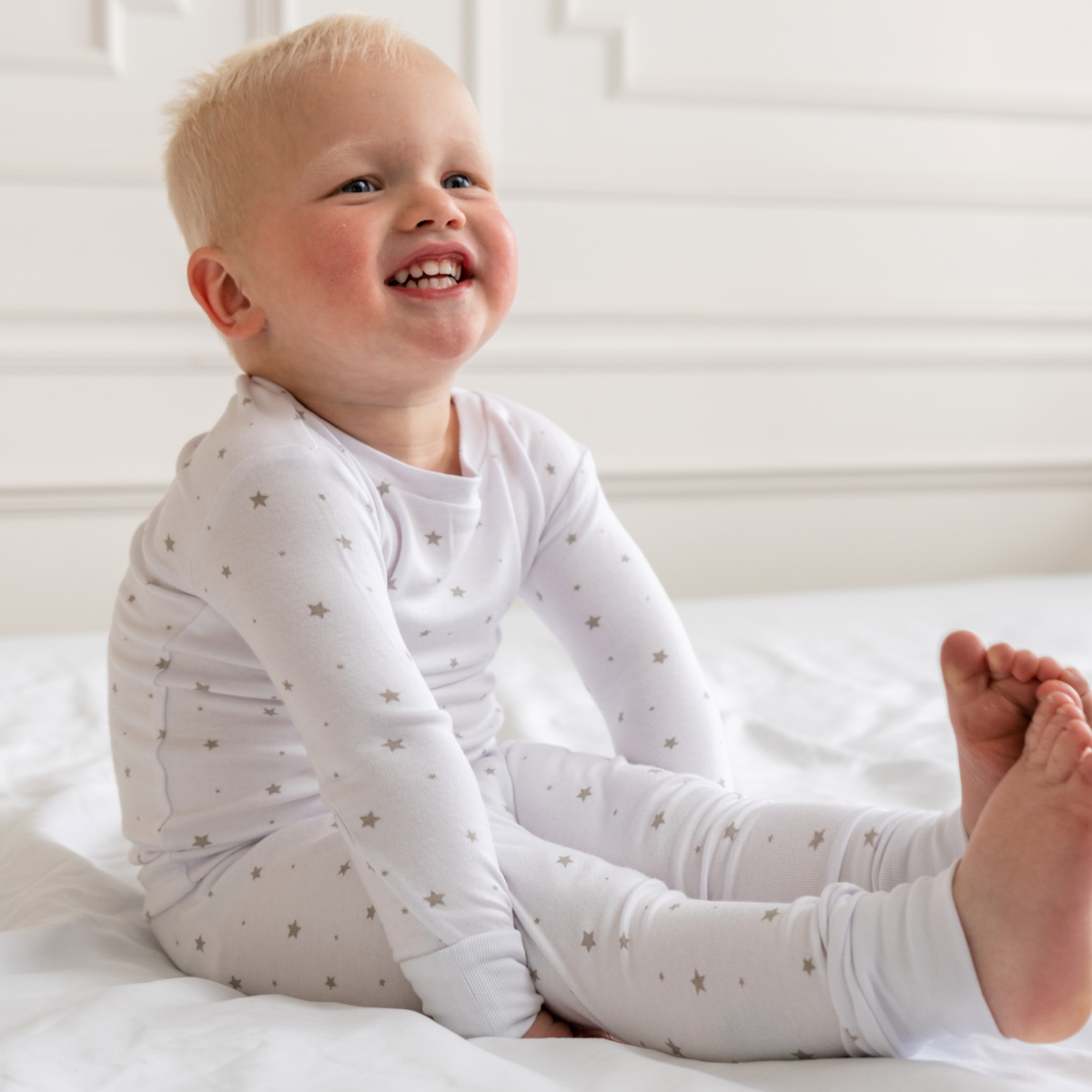 Dreamland Baby Toddler/Kids Bamboo Pajamas - Grey Star