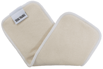 A 4-Layer, hemp cloth diaper insert.