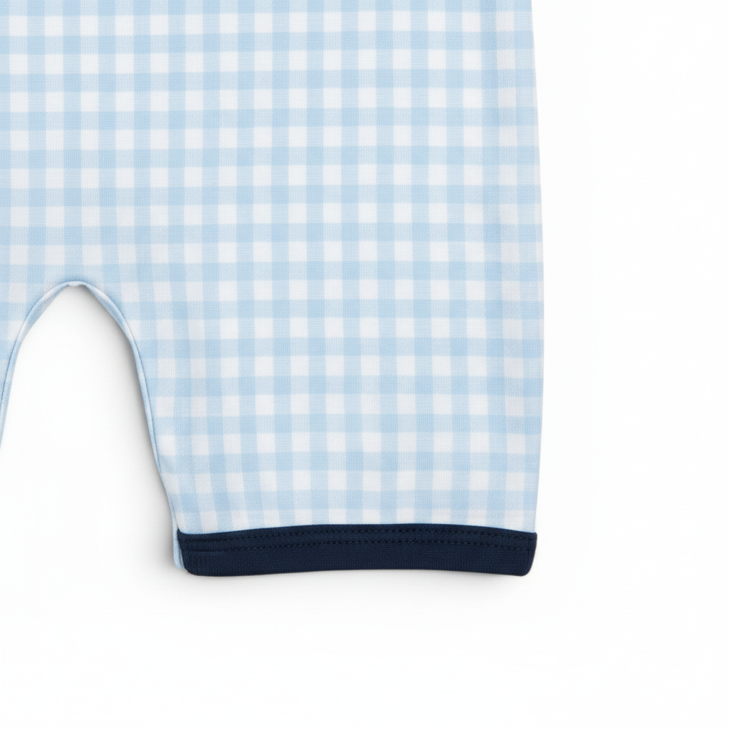 The Little Lemons Company Classic Navy Gingham Boys Jon Jon