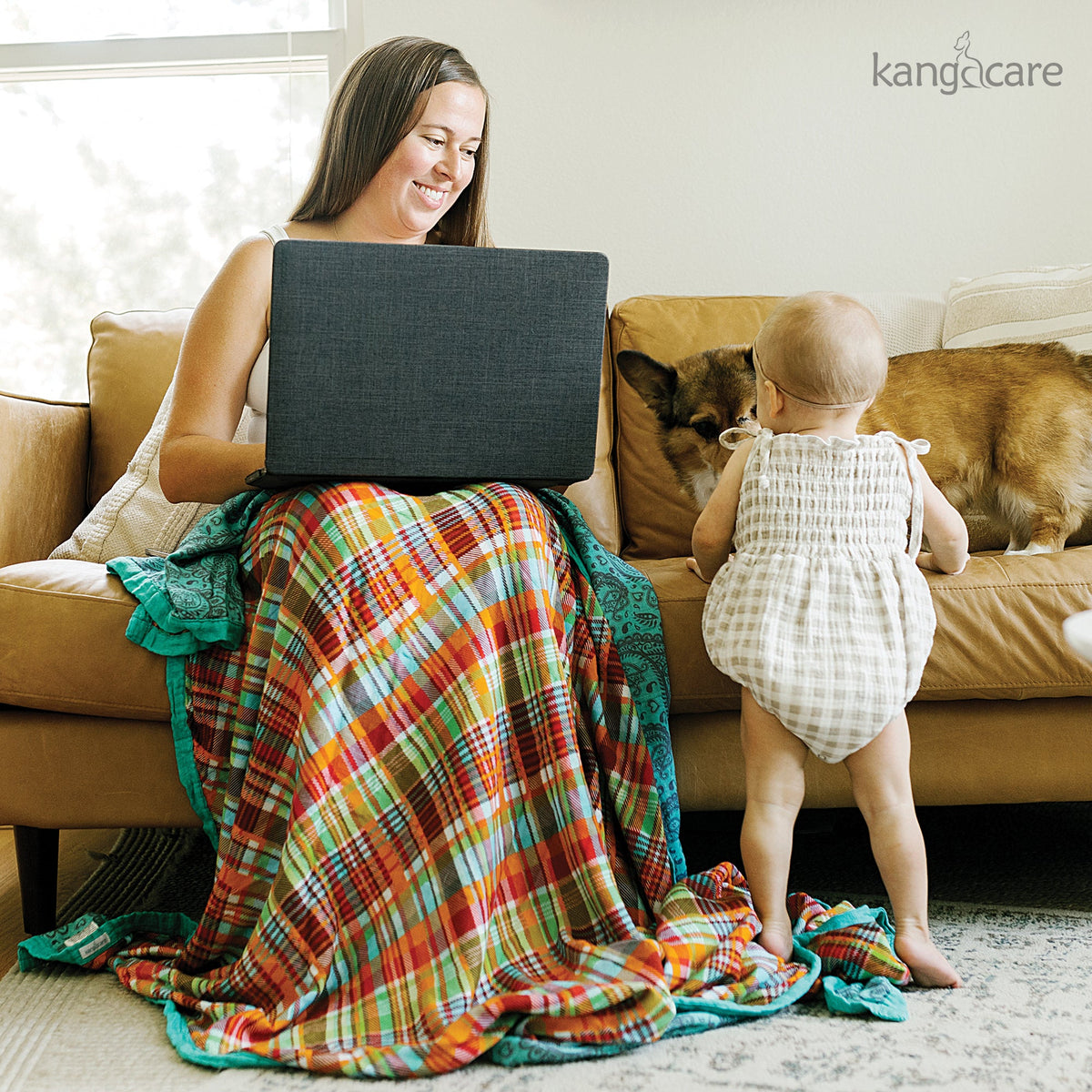 Kanga Care Bamboo Muslin Blanket - Forever: Quinn (Reversible)