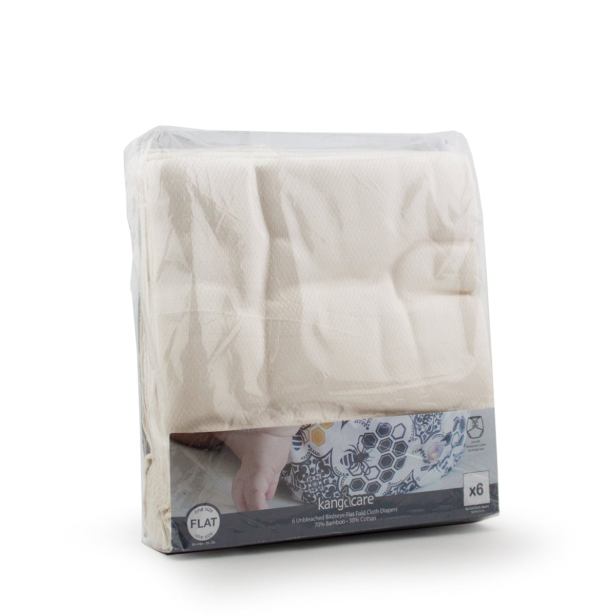 Kanga Care Bamboo Flat Cloth Diapers (6-Pack) | One Size