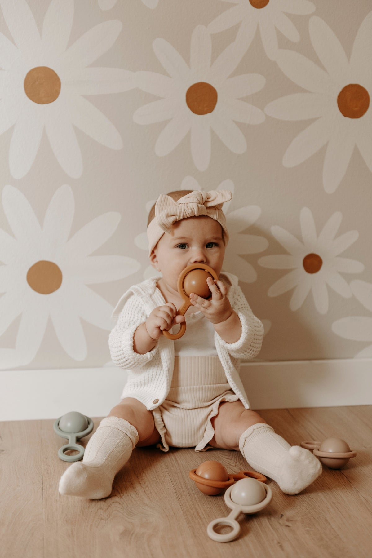 littleCHEW Rattle Toy - Ora | Beige