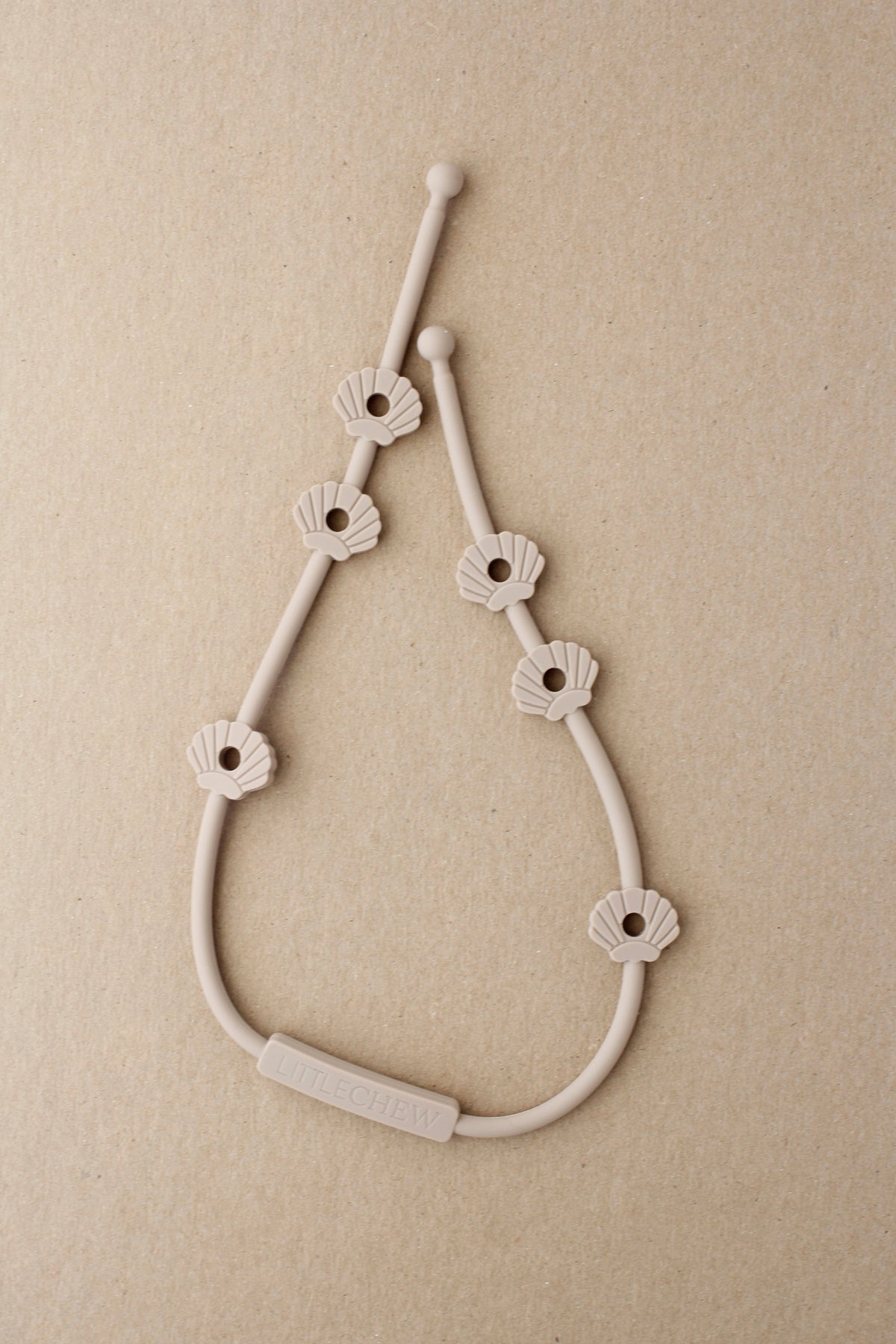 littleCHEW Silicone Shel Attachment - Warm Taupe