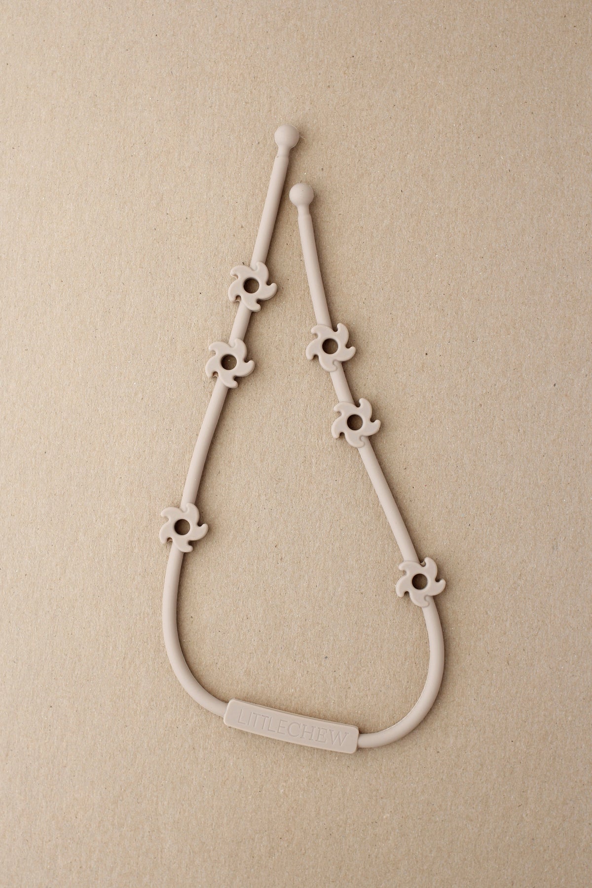 littleCHEW Silicone Star Attachment - Warm Taupe