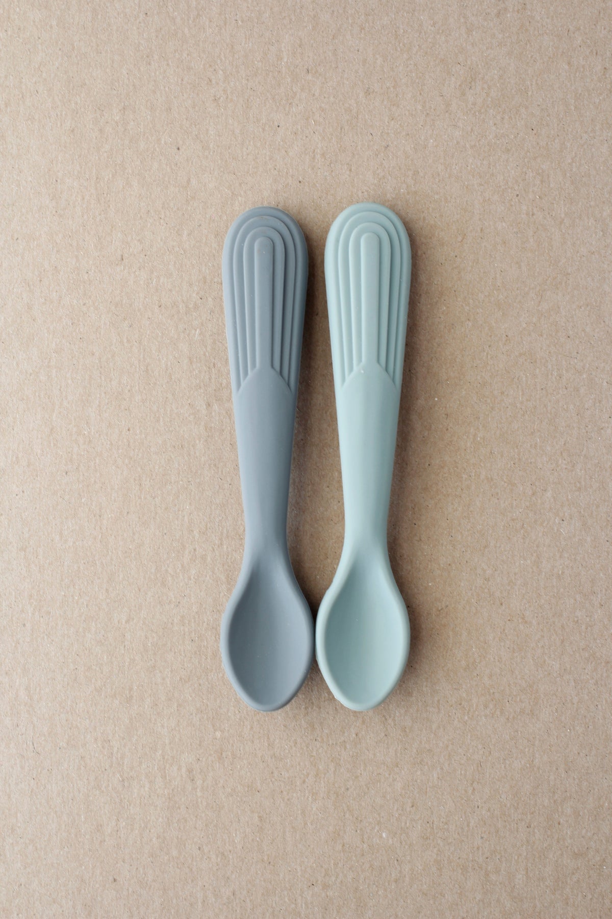 littleCHEW Rainbow Spoon - Dim Grey | Cloud Blue