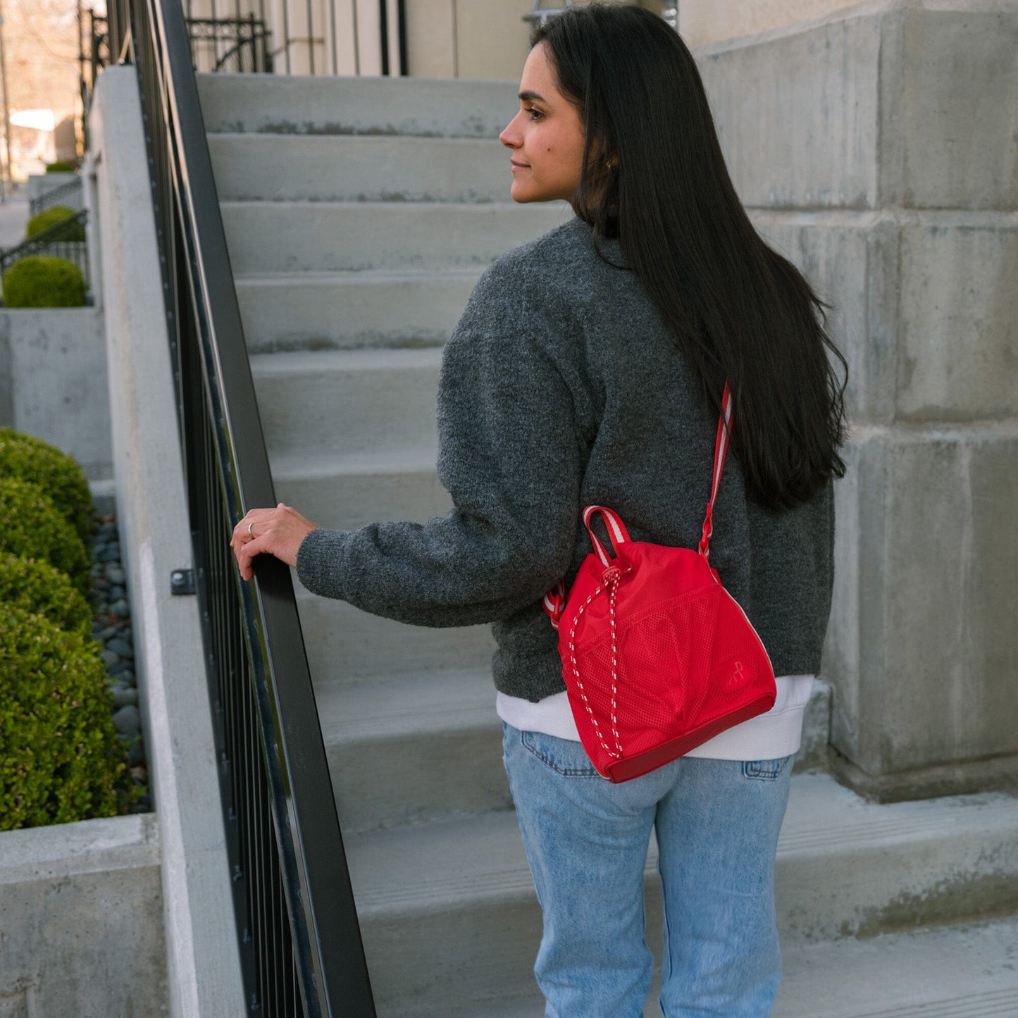 Freshly Picked Cherry Motion Bucket Crossbody