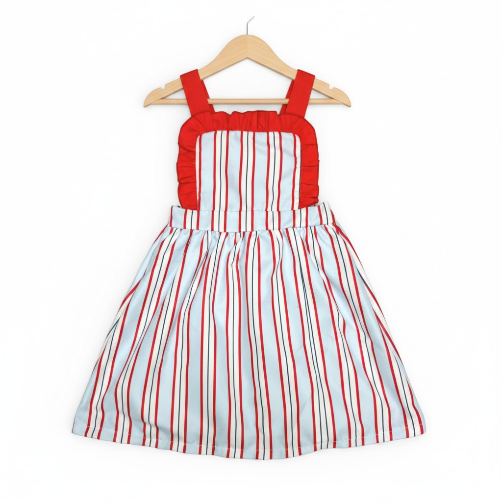 The Little Lemons Company All-American Stripes Dress with Ruffles