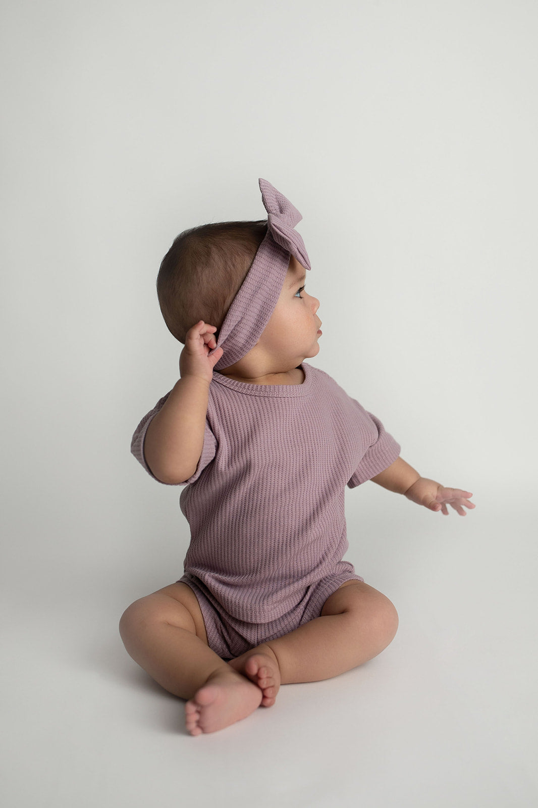 Three Little Tots Wild Orchid Waffle Headband