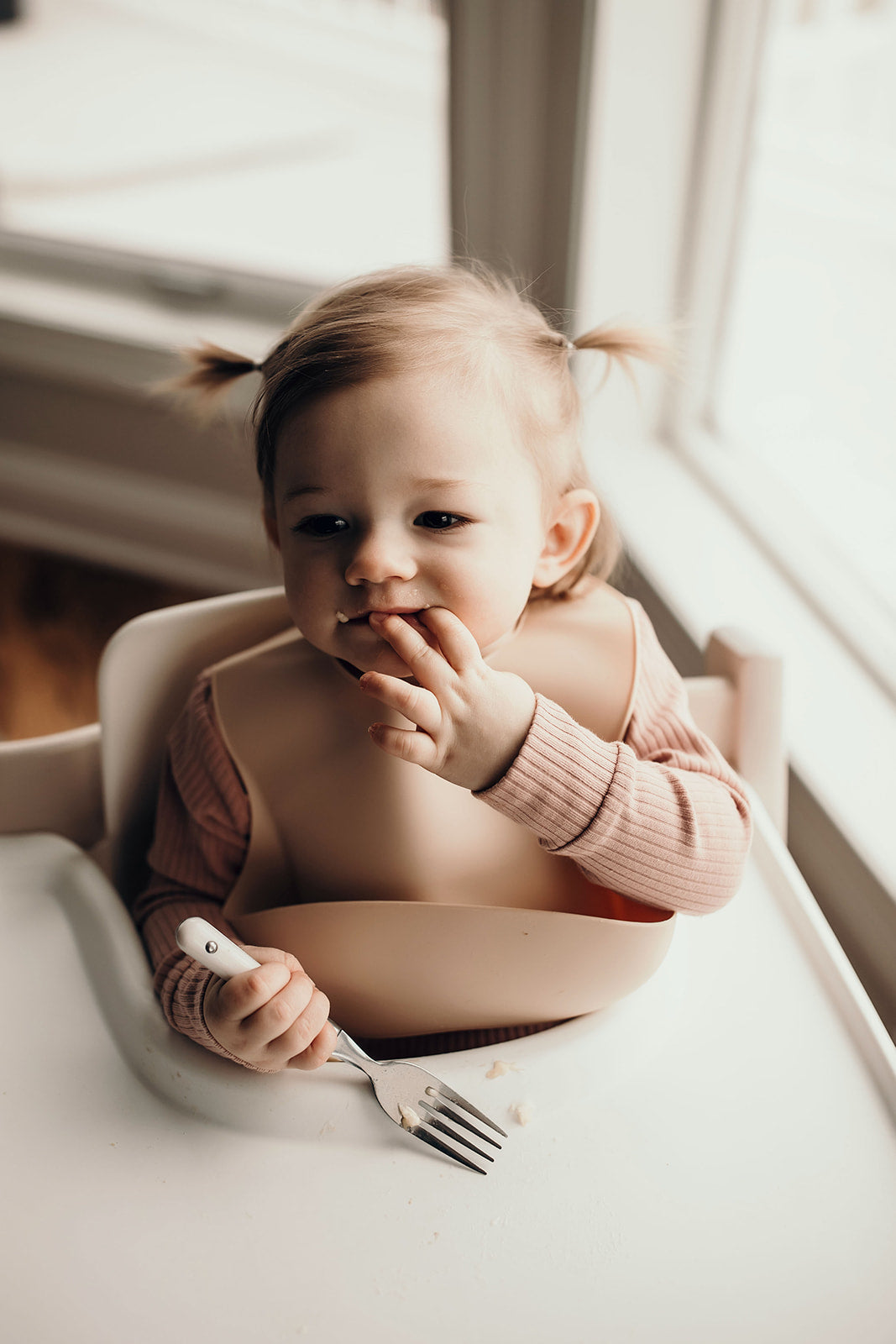 Three Little Tots Sugar Cookie Silicone Bib with Crumb Catcher