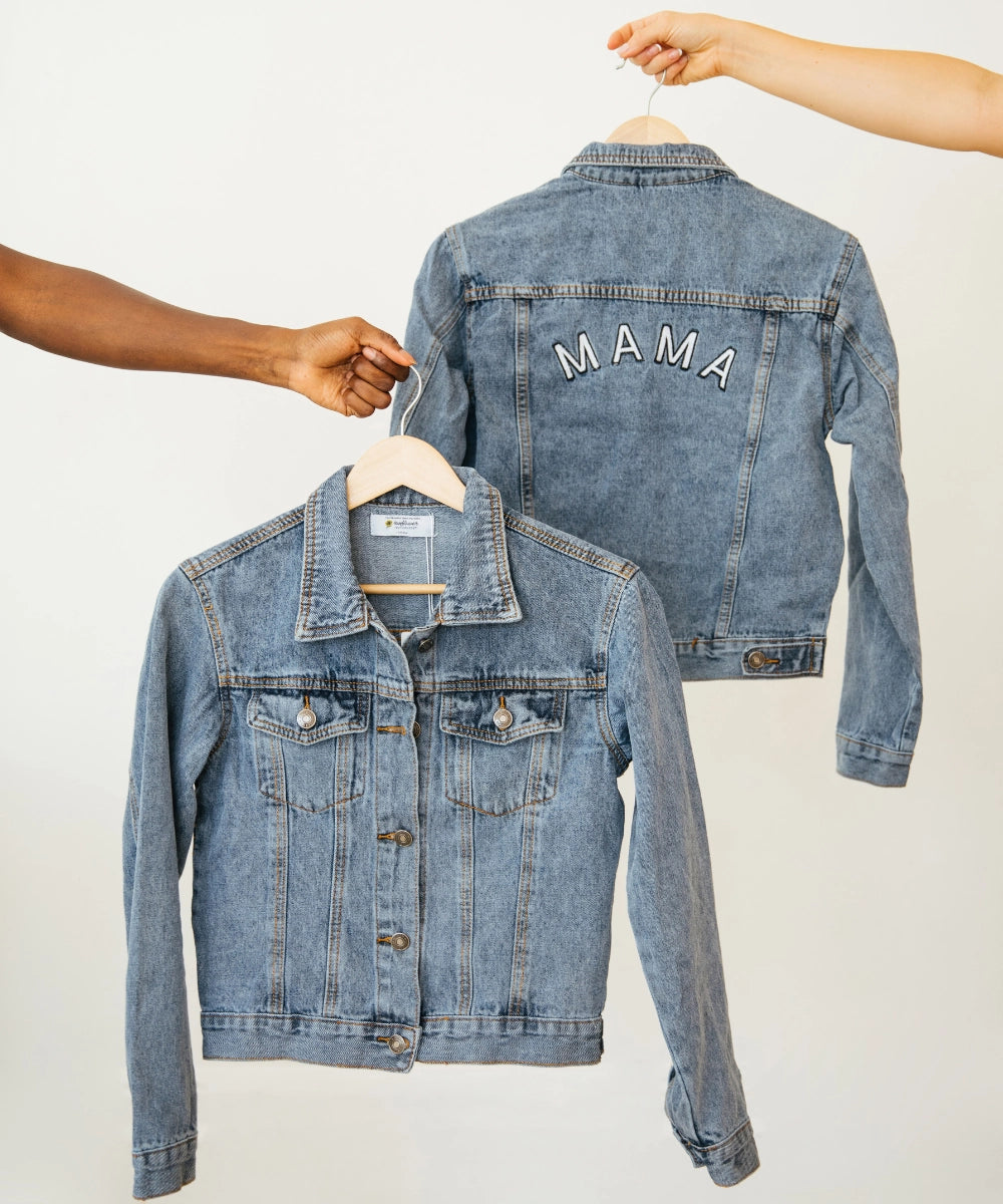 Blue Denim Mama Jacket - Delilah's Maternity