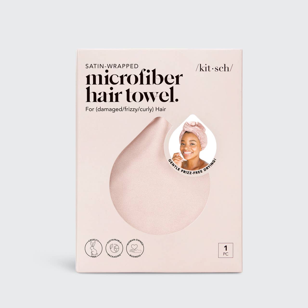 Satin-Wrapped Hair Towel