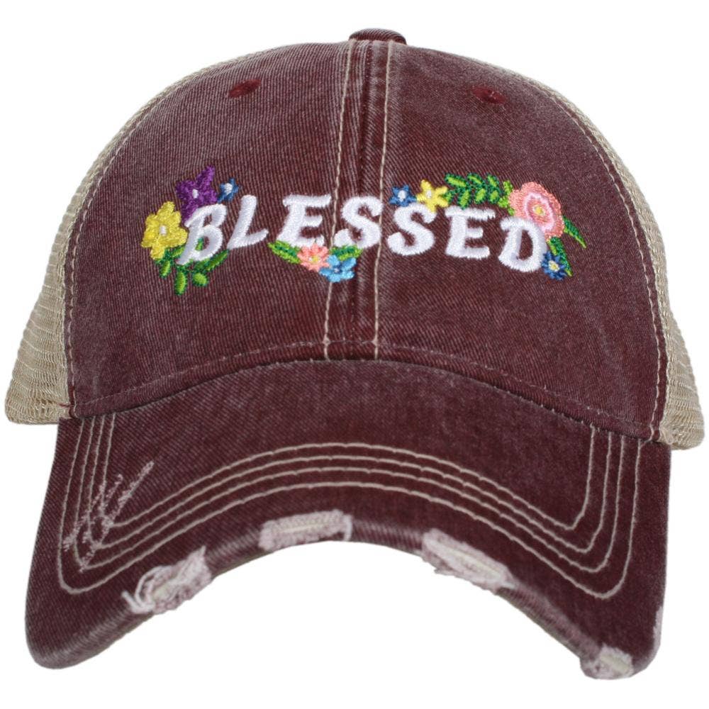 Blessed with Flowers Easter Embroidered Trucker Hats