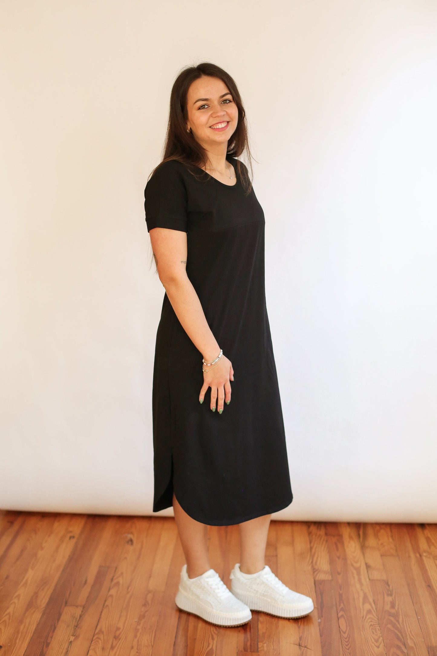 Movemama Invisible Zipper Midi Breastfeeding T-Shirt Dress (Final Sale)