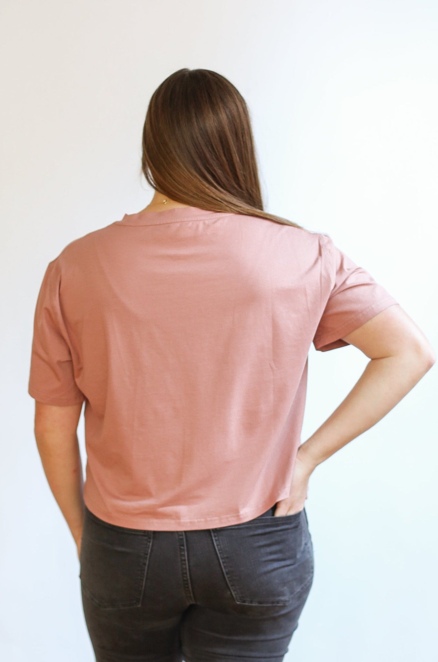Movemama Cropped Embroidered Nursing Friendly Tee (Final Sale)