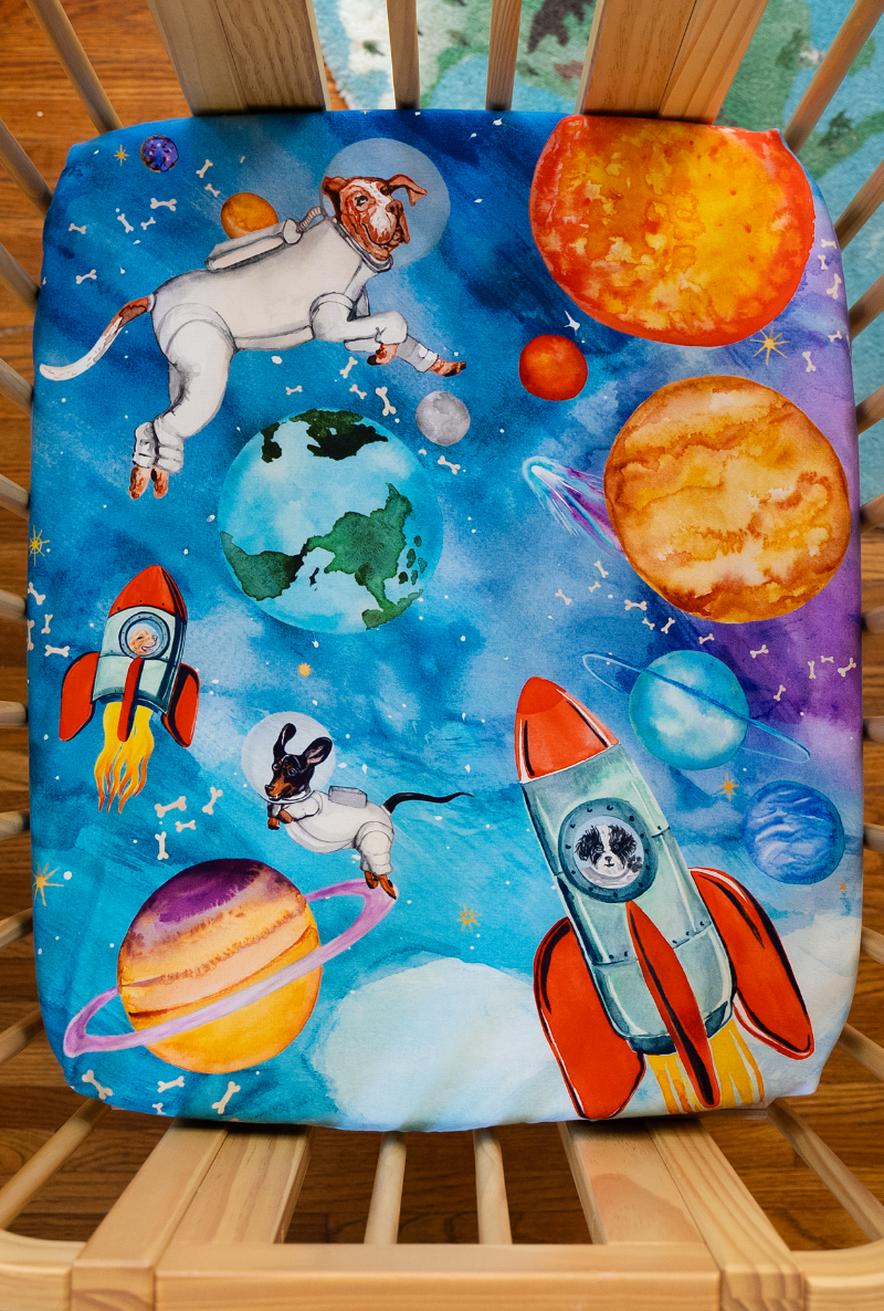 Moon Star Baby Nestig Mini Compatible: Space Crib Sheet