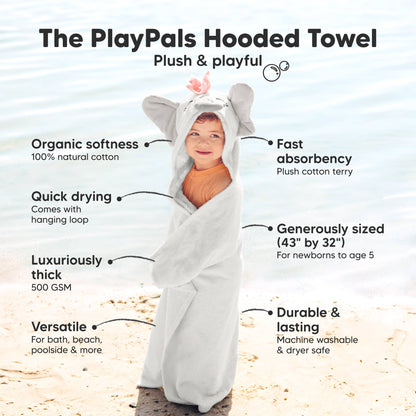 Playpals Hooded Baby Bath Towel