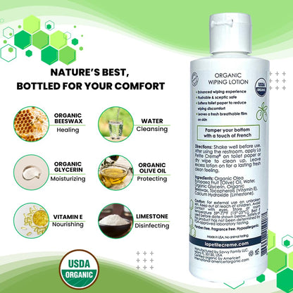 La Petite Cream Organic Wiping Lotion for Adults