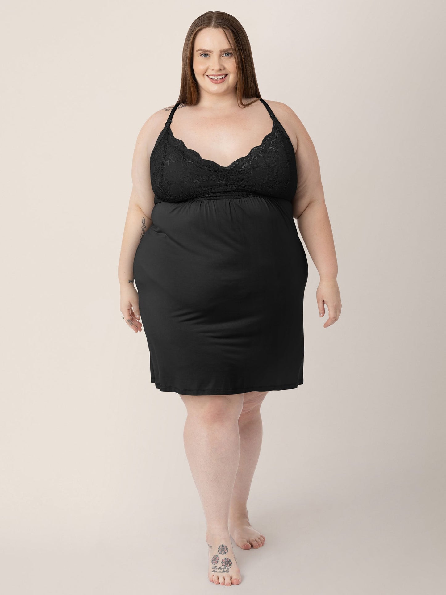 Kindred Bravely Lucille Maternity & Nursing Nightgown Black