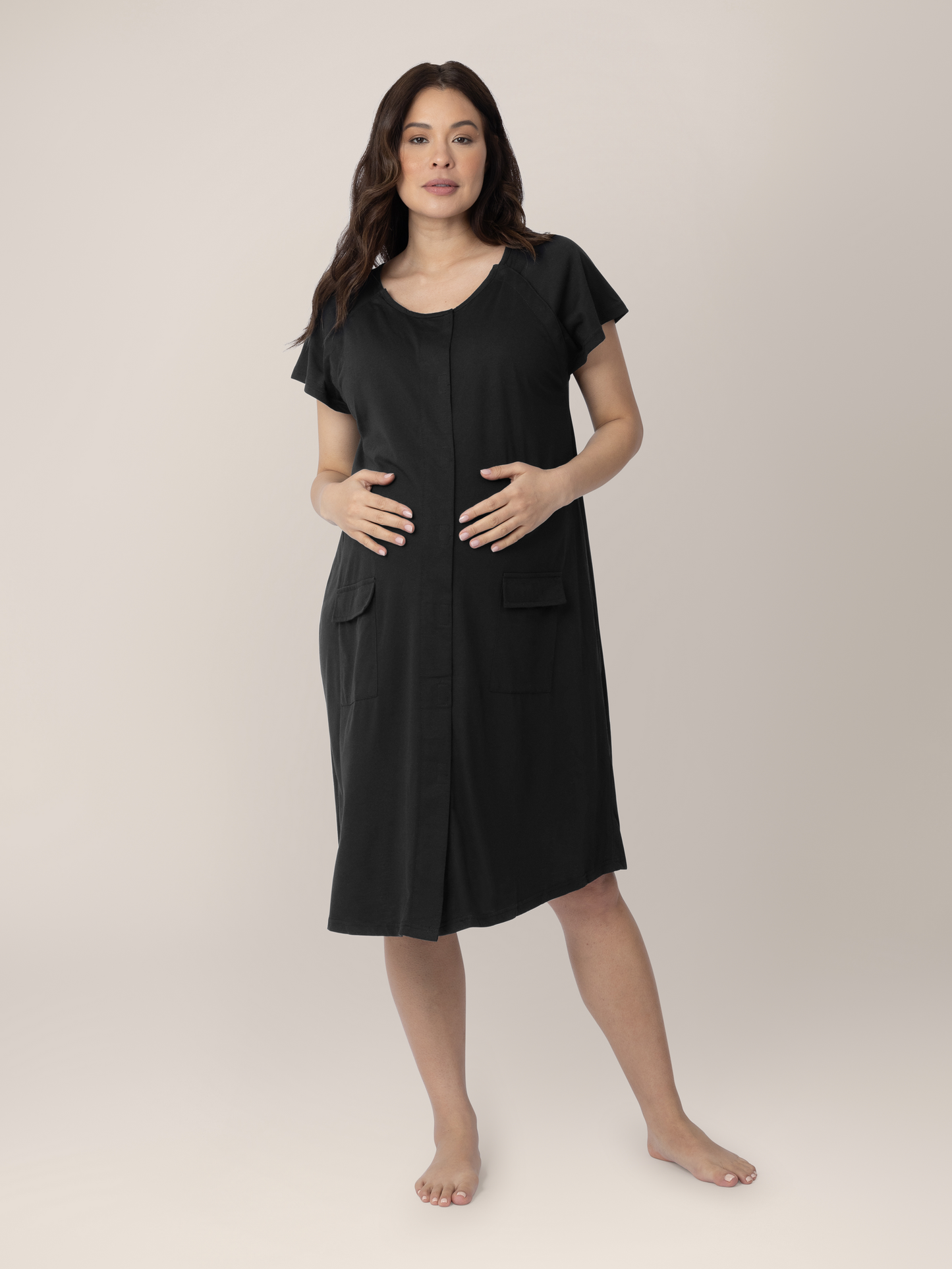 Kindred Bravely Universal Labor & Delivery Gown Black