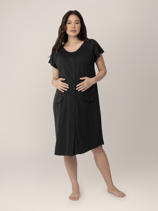 Kindred Bravely Universal Labor & Delivery Gown Black