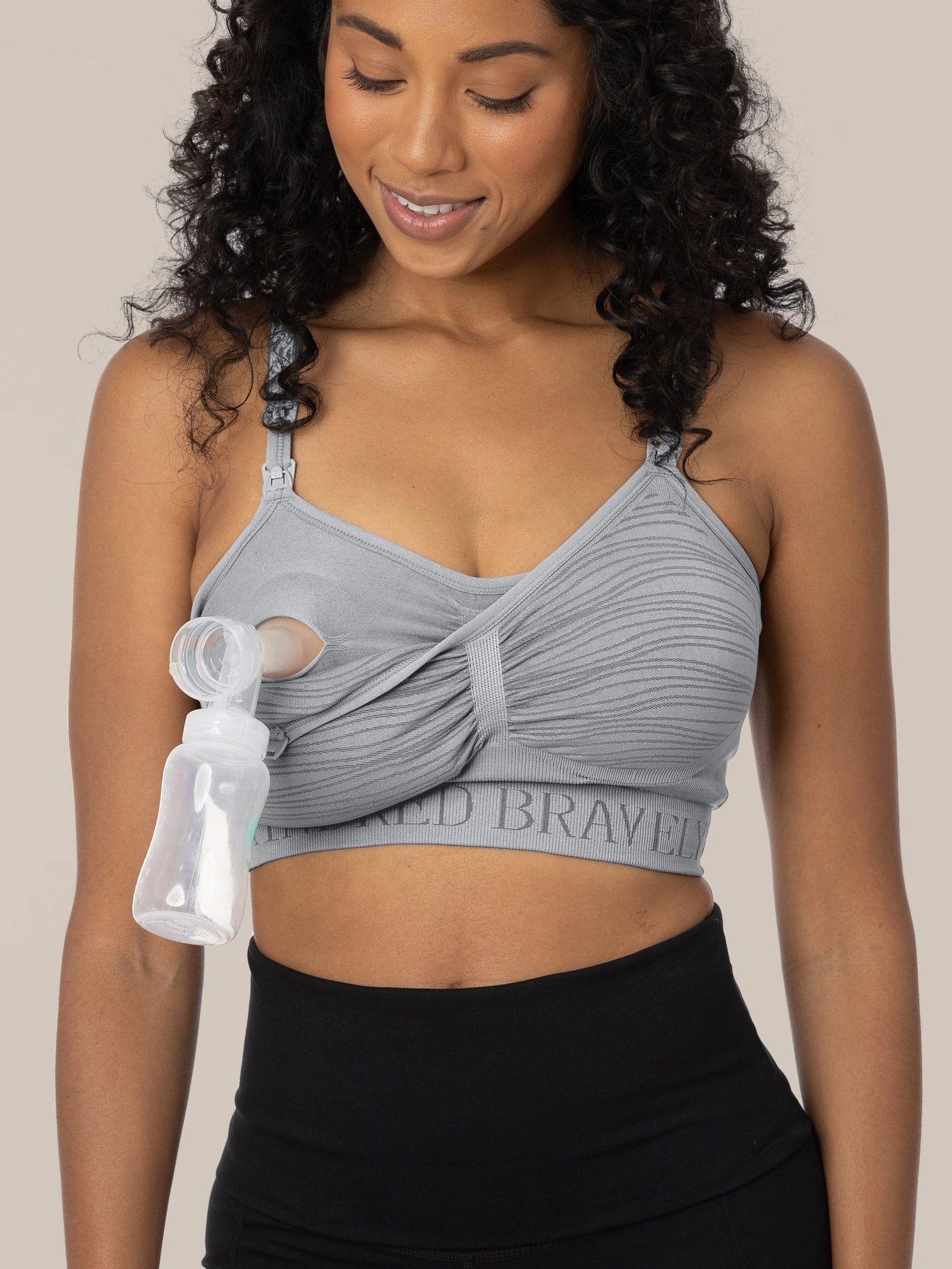 Kindred Bravely Sublime Hands-Free Pumping & Nursing Bra Grey