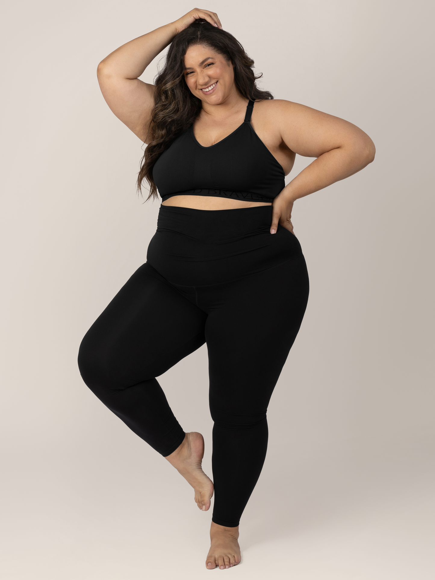 Kindred Bravely Sublime Hands-Free Pumping & Nursing Sports Bra Black