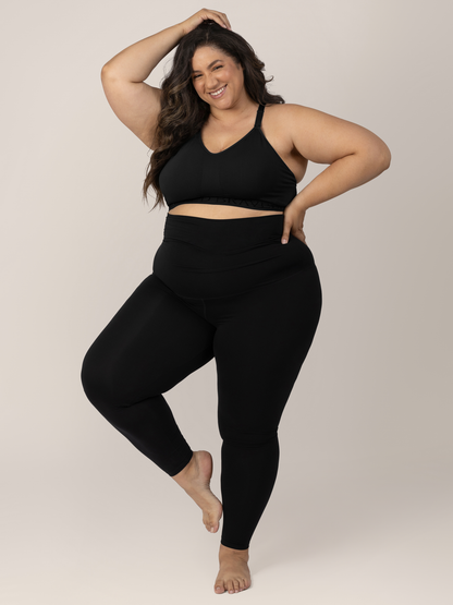 Kindred Bravely Sublime Hands-Free Pumping & Nursing Sports Bra Black