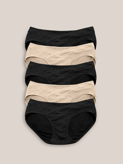 Kindred Bravely Under-the-Bump Bikini Underwear Pack Low Rise - Neutrals