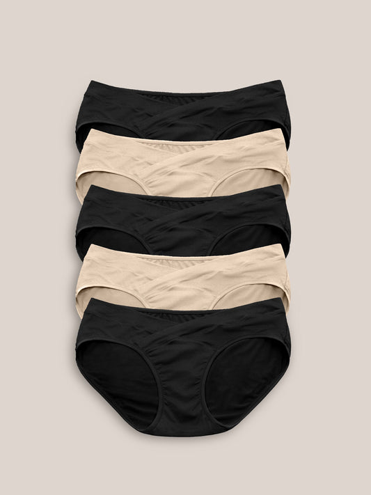 Kindred Bravely Under-the-Bump Bikini Underwear Pack Low Rise - Neutrals