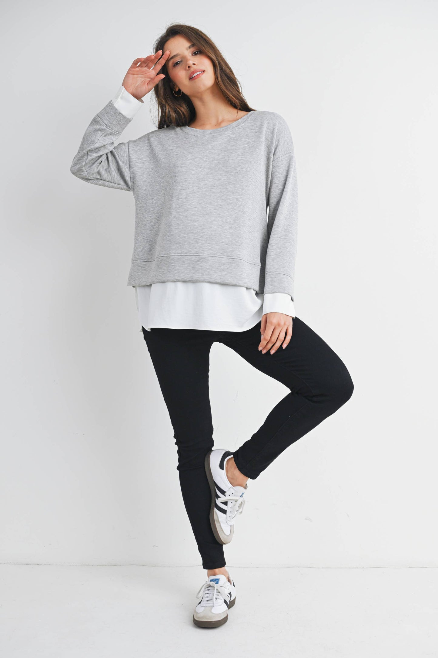 Maternity Twofer Pullover Top
