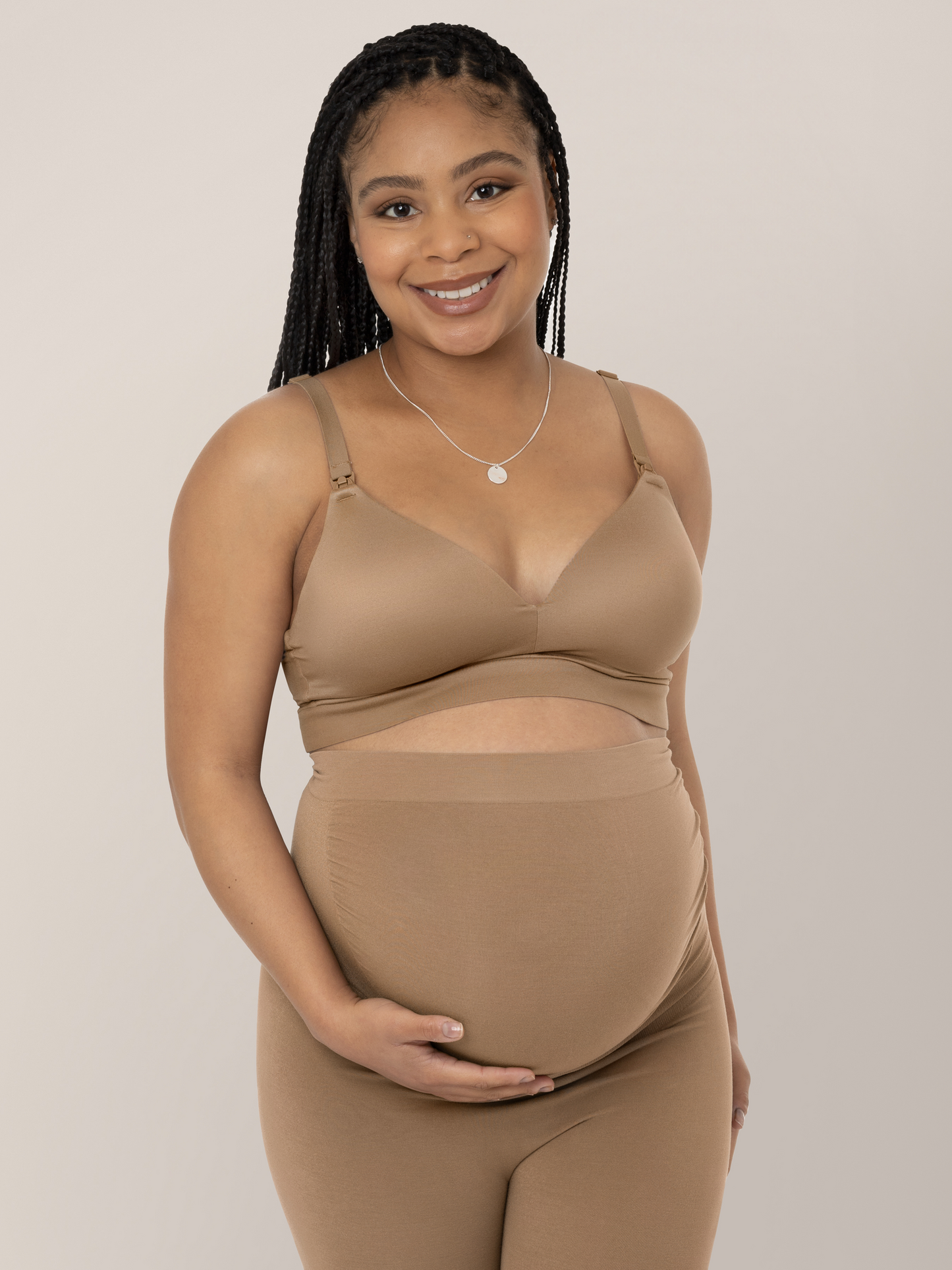 Kindred Bravely Minimalist Hands-Free Pumping & Nursing Bra Latte