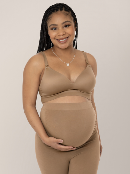 Kindred Bravely Minimalist Hands-Free Pumping & Nursing Bra Latte