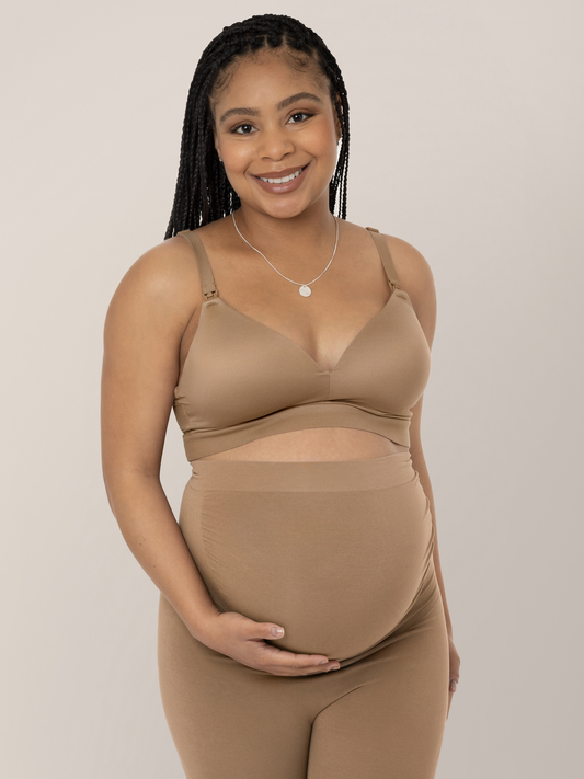 Kindred Bravely Minimalist Hands-Free Pumping & Nursing Bra Latte