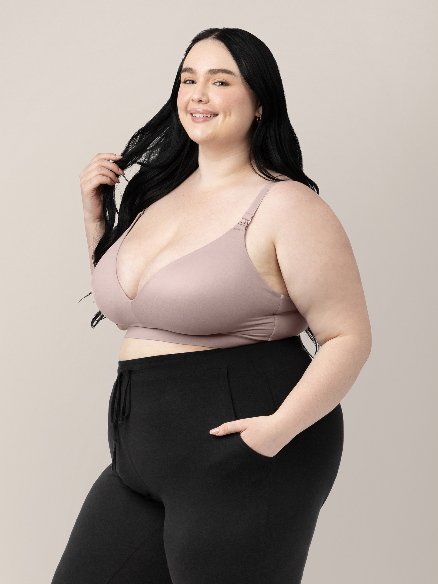 Kindred Bravely Minimalist Maternity & Nursing Bra Lilac Stone