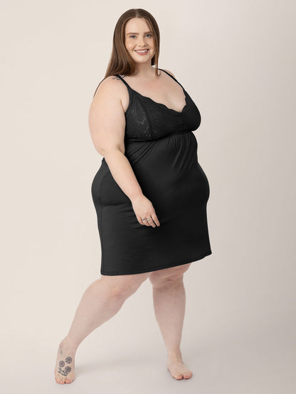 Kindred Bravely Lucille Maternity & Nursing Nightgown Black