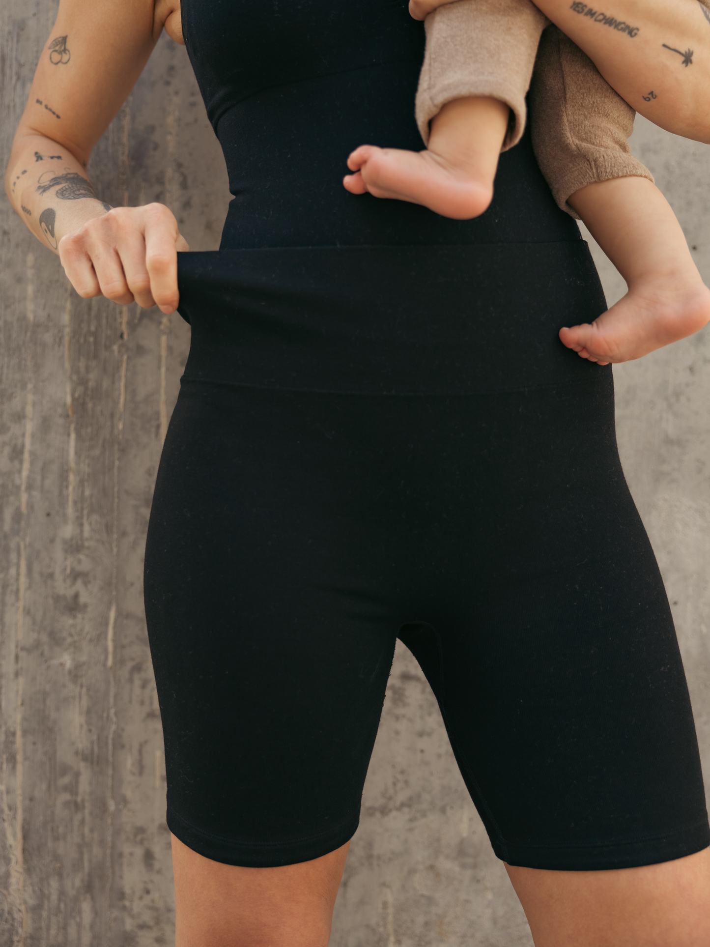 Kindred Bravely Sublime Bamboo Maternity & Postpartum Bike Short Black