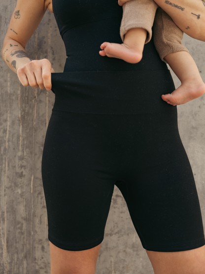 Kindred Bravely Sublime Bamboo Maternity & Postpartum Bike Short Black