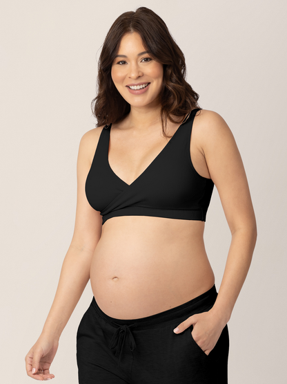 Kindred Bravely Sublime Adjustable Crossover Nursing & Lounge Bra Black