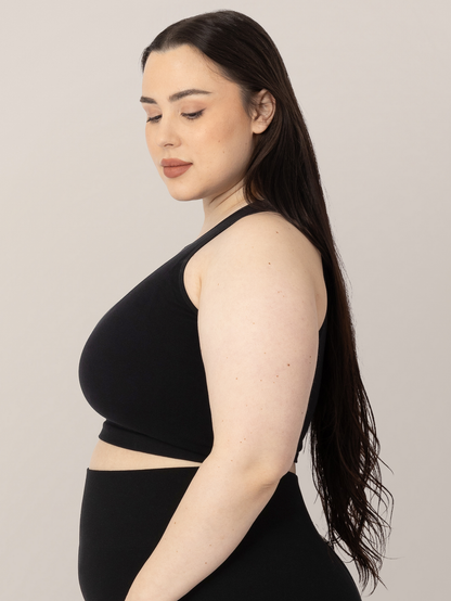 Kindred Bravely Sublime Bamboo Maternity & Nursing Longline Bra Top Black