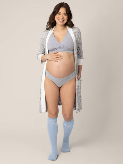 Kindred Bravely Premium Maternity Compression Socks (2-Pack) Stone Blue & Black