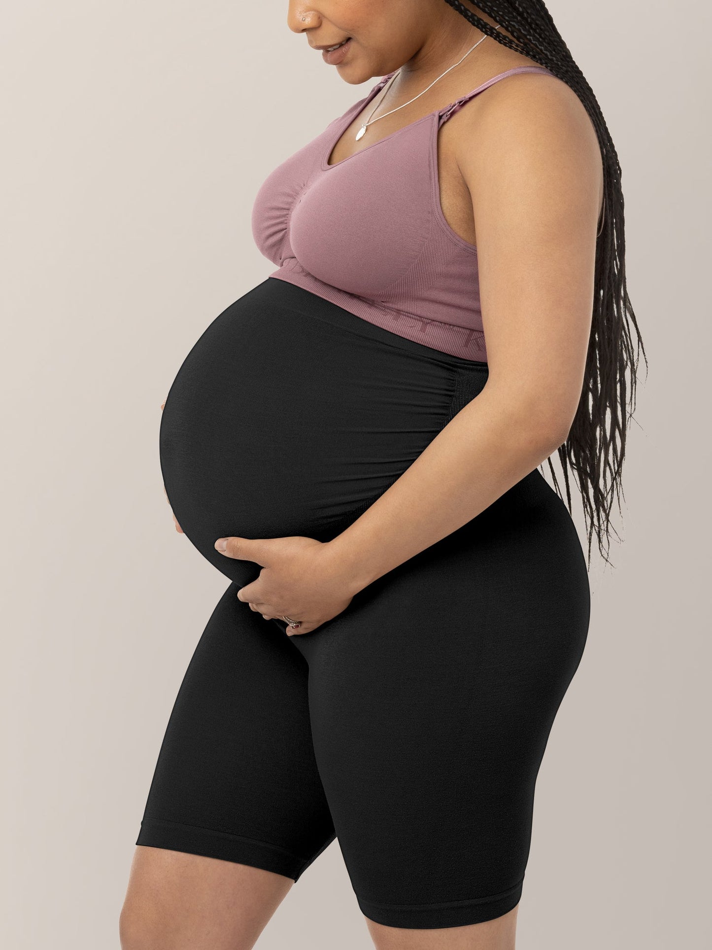 Kindred Bravely Seamless Bamboo Maternity No Rub Short Black