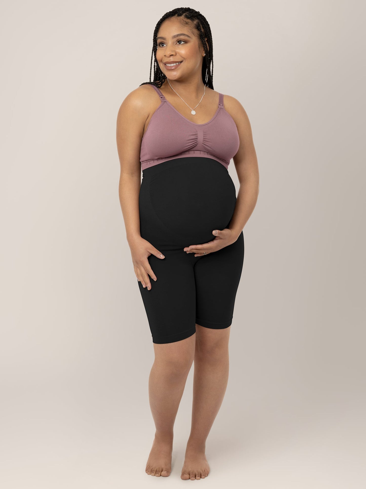 Kindred Bravely Seamless Bamboo Maternity No Rub Short Black