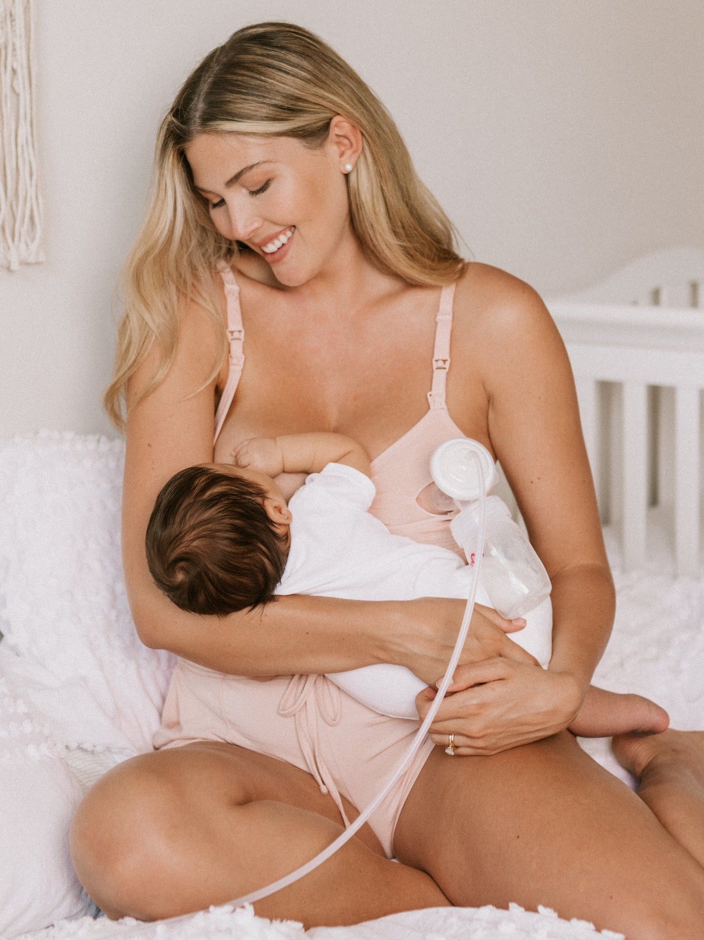 Kindred Bravely Sublime Hands-Free Pumping & Nursing Bra Pink Heather