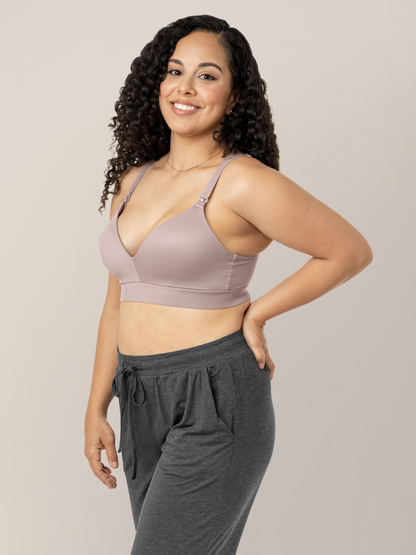 Kindred Bravely Minimalist Maternity & Nursing Bra Lilac Stone