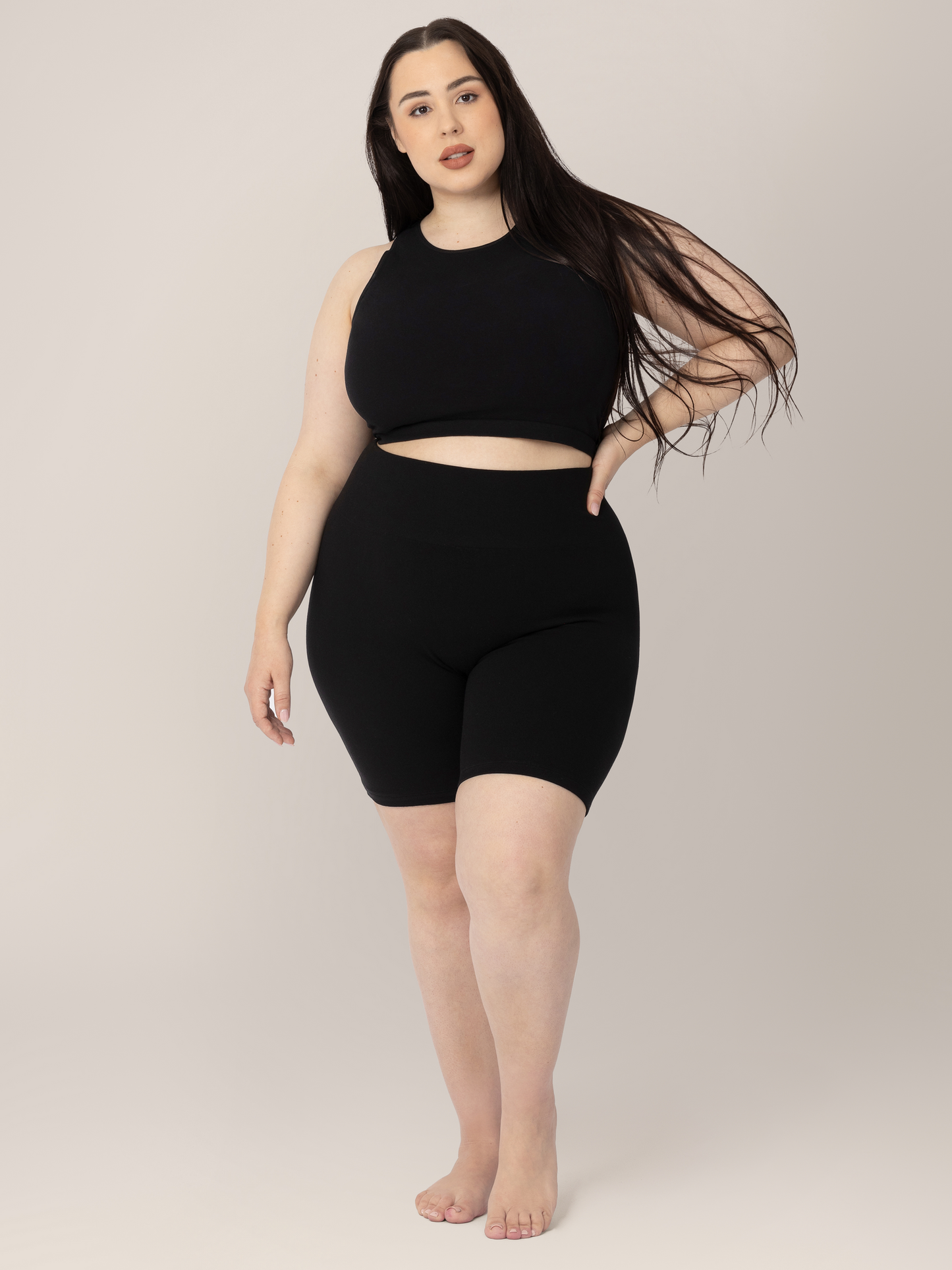 Kindred Bravely Sublime Bamboo Maternity & Postpartum Bike Short Black