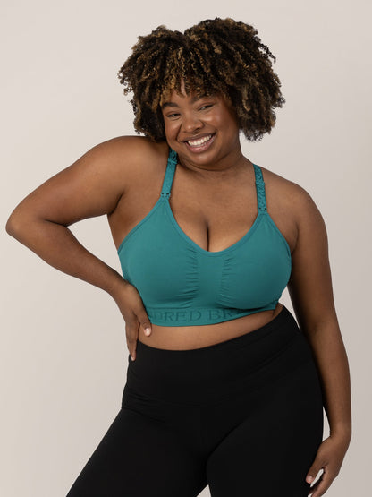 Kindred Bravely Sublime Hands-Free Pumping & Nursing Sports Bra Teal