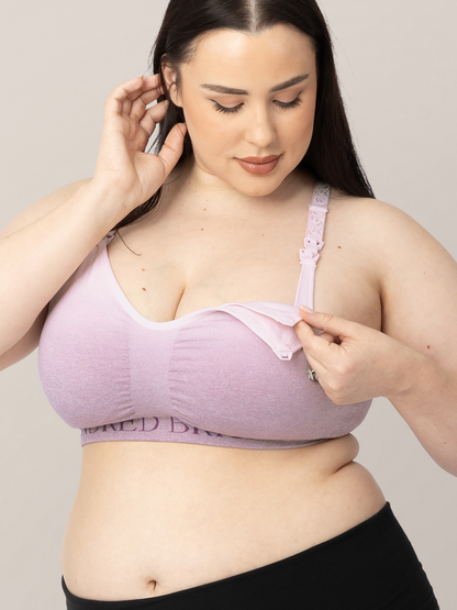 Kindred Bravely Sublime Hands-Free Pumping & Nursing Sports Bra Ombre Purple