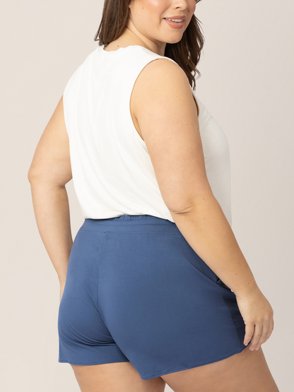 Kindred Bravely Bamboo Maternity & Postpartum Lounge Short Slate Blue