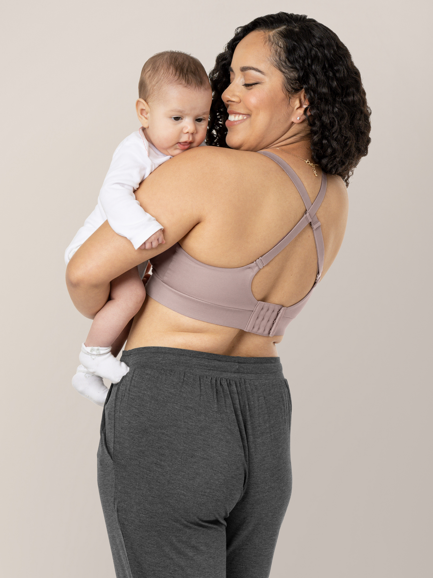 Kindred Bravely Minimalist Maternity & Nursing Bra Lilac Stone