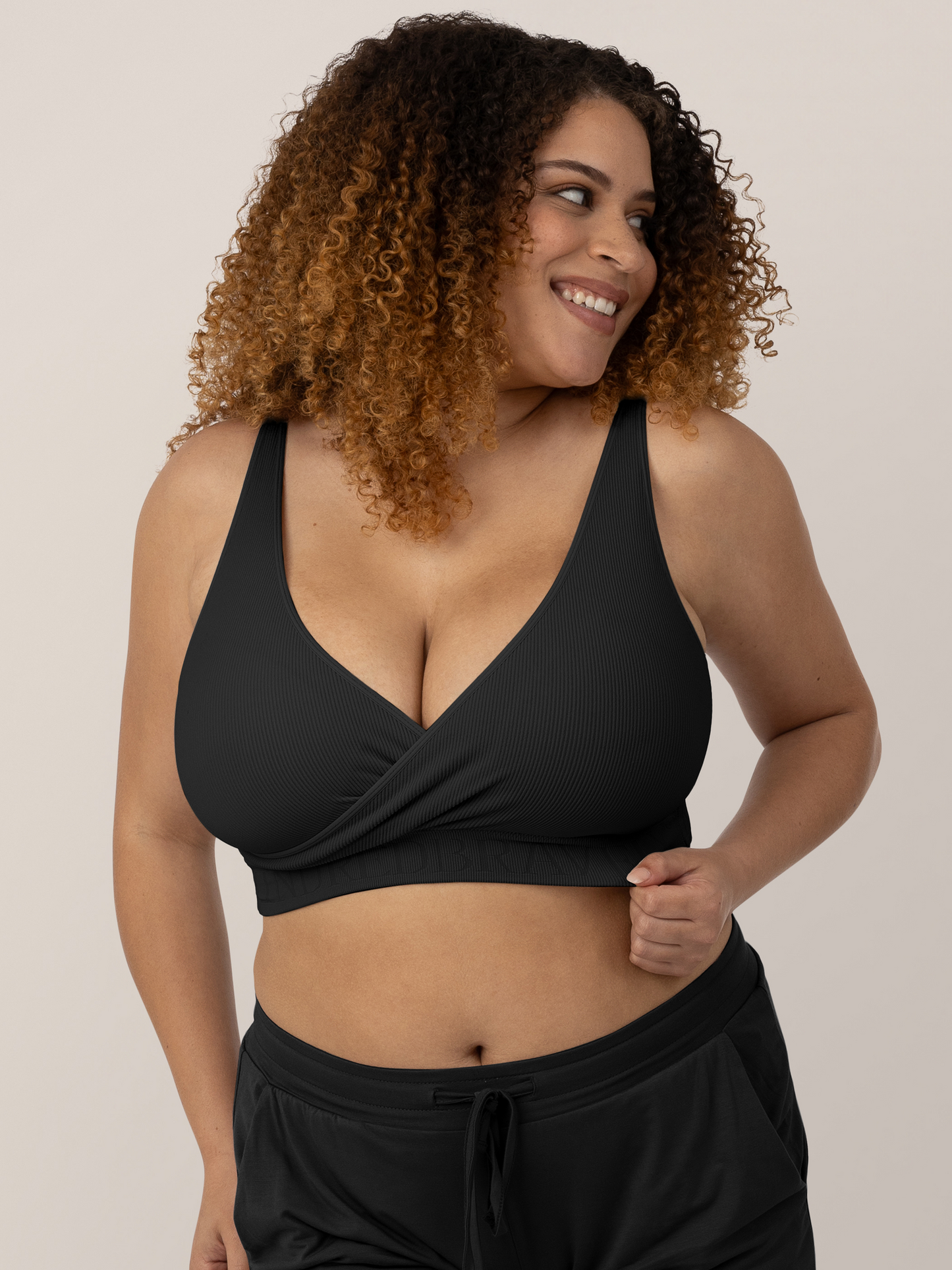 Kindred Bravely Sublime Adjustable Crossover Nursing & Lounge Bra Black
